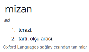 mizan nedir